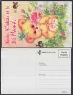 2001-EP-33 CUBA 2001. Ed.57zb. MOTHER DAY SPECIAL DELIVERY. POSTAL STATIONERY. OSO. BEAR. FLORES. FLOWERS. USED. - Briefe U. Dokumente