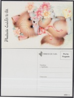 2001-EP-46 CUBA 2001. Ed.57s. MOTHER DAY SPECIAL DELIVERY. POSTAL STATIONERY. GATOS CON FLORES. CAT. FLORES. FLOWERS. UN - Briefe U. Dokumente