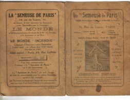 LIVRET 24 PAGES LA "SEMEUSE DE PARIS" GESTION EPARGNE PROMOTION ANNEE 1921 - Comptabilité/Gestion