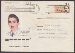 1985-EP-69 CUBA 1985. Ed.197e. POSTAL STATIONERY. MARTIRES DEL MONCADA. JOSE L. TASENDE. C. CLASIF STGO DE CUBA. USED. - Briefe U. Dokumente