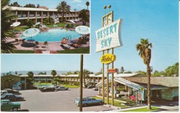 Phoenix Arizona, Desert Sky Hotel Lodging, Motel Sign, Auto, C1970s Vintage Postcard - Phoenix