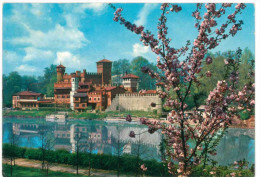 # CARTOLINA PIEMONTE TORINO CASTELLO MEDIOEVALE E FIUME PO NON VIAGGIATA CONDIZIONI BUONE - Fiume Po