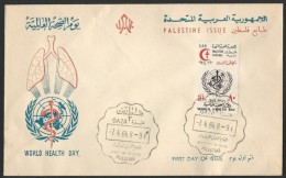 EGYPT UAR FDC 1964 PALESTINE / GAZA FIRST DAY COVER WORLD HEALTH DAY FIGHTING Pulmonary Tuberculosis - Brieven En Documenten