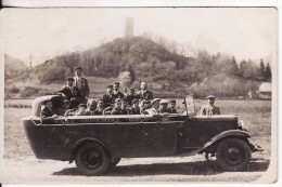 Carte Postale Photo LOURDES-Garage Impérial DELHOSTE-BUS-AUTOBUS-AUTOCARS-VOITURE-TRANSPORT- - Buses & Coaches