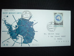 LETTRE TP 6K OBL.11 4 72 + BASE MIRNYI URSS - Stations Scientifiques & Stations Dérivantes Arctiques