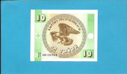 KYRGYZSTAN - 10 Tyiyn - ND ( 1993 ) - P 2 - UNC. - Série 99/KT - Bald Eagle - 2 Scans - Kirghizistan