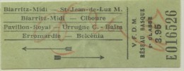 TICKET COMPAGNIE DES CHEMINS DE FER DU MIDI // V.F.D.M.// 1928 - Europe