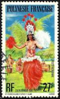 POLYNESIE FRANCAISE DANSEUDE DE TAHITI WOMAN SET OF 1 27 FR STAMP ISSUED 1970's SG56 UHD READ DESCRIPTION !! - Oblitérés