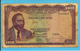 KENYA - 100 Shillings - 01.07.1966 - Pick 5.a - Mzee Jomo Kenyatta  - 2 Scans - Kenya