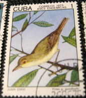 Cuba 1975 Birds Vireo Gundlachii 1c - Used - Oblitérés