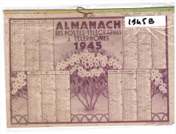 Calendrier Oller PAPIER  1945 (CAL PTT 1945B) - Tamaño Grande : 1941-60