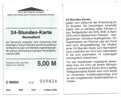 DDR - 24 Stunden Karte Normaltarif BVG BVB VKP S-Bahn (DR)                1990 - Europe