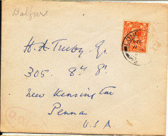 Great Britain Cover Sent To USA - Lettres & Documents