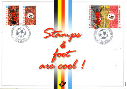 BELGIQUE   PAYS BAS  Carte   FDC   Football Soccer Fussball - Covers & Documents