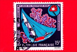 POLINESIA FRANCESE - Usato - 1971 - Giochi Del Sud Pacifico - Sailing - 15 P. Aerea - Gebraucht