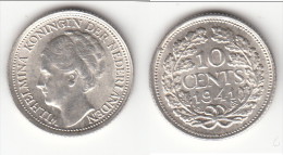 TOP QUALITY **** PAYS-BAS - NETHERLANDS - 10 CENTS 1941 WILHELMINA I - ARGENT - SILVER **** EN ACHAT IMMEDIAT - 10 Cent