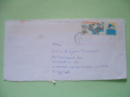 Slokakia 2000 Cover To England - Skating With Label - Brieven En Documenten