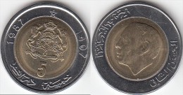 MAROCCO 5 Dirhams 1987 KM#y82 - Used - Morocco