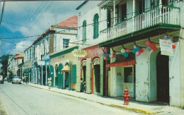 Colorful Street Scene In St. Thomas, Virgin Islands.  Postmark: Charlotte Amalie.    S-2084 - Amerikaanse Maagdeneilanden