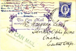 Tonga 1936 Tin Can Mail Cover - Tonga (...-1970)