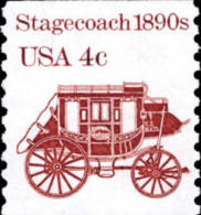 1982 USA Transportation Coil Stamp Stagecoach Sc#1898a History Horse Post - Rollenmarken