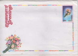 India  1r  Greetings Postal Stationary Envelope   # 85183  Inde  Indien - Enveloppes
