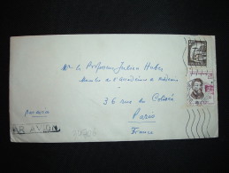 LETTRE PAR AVION POUR LA FRANCE TP 20 B + TP 2 L OBL.MEC.17 AUG 66 BUCURESTI - Briefe U. Dokumente