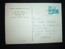 CARTE POUR LA FRANCE TP BUS CAR 2 F OBL. + DATE 1969 + JOSEPH L. PESTESSY - Covers & Documents