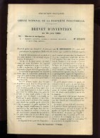 - SONDE   . BREVET D´INVENTION DE 1902 . - Techniek & Instrumenten