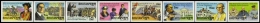 BHUTAN 1982 Presidents Washington Roosevelt IMPERF.SET::8 Stamps   [non Dentelé,Geschnitten,no Dentado] - George Washington
