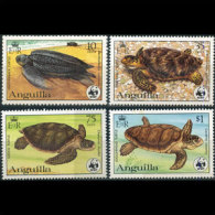 ANGUILLA 1983 - Scott# 537-40 WWF-Turtles Set Of 4 MNH - Anguilla (1968-...)
