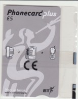 BT Phonecard Plus PPL10B, £5 BT Logo, Sealed Mint Phonecard, Batch 001076 - BT Phonecard Plus