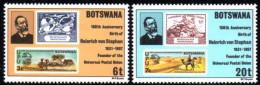 Botswana - 1981 150th Birth Anniversary Of Heinrich Von Stephan Set (**) # SG 477-478 , Mi 262-263 - WPV (Weltpostverein)