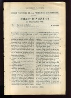 - BATEAU DE TRANSPORT . BREVET D´INVENTION DE 1902 . - Technique Nautique & Instruments