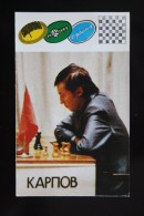 Old USSR Calendar  - 1990 - Anatoliy Karpov - Chess - Échecs - Echecs