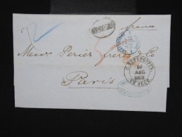 RUSSIE -Lettre ( Avec Texte De Banque ) De St Petersbourg Pour Paris En 1868 - à Voir- P7935 - Lettres & Documents