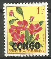 Congo - 1960 Flowers "CONGO" Overprint 1f MNH **   Sc 329 - Ongebruikt