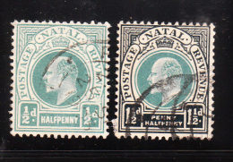 Natal 1902-03 King Edward VII 2v Used - Natal (1857-1909)