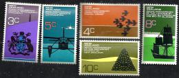 NEW ZEALAND ANIVERSARIES SHIP AIRPLANE CHURCH ETC SET OF 5 3 -10 CENTS MINT1970's SG978-82 READ DESCRIPTION !! - Ongebruikt