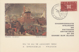 Carte  FRANCE   Championnats  D' Europe  De   Patinage  Artistique   GRENOBLE  1964 - Patinaje Artístico