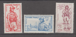 GUYANE  1941  N° 169 +170 +171   Neuf  X (trace De Charn..) - Unused Stamps