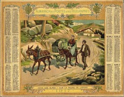 Almanach POSTES TELEGRAPHES 1917 _ DANS LES ALPES - SUR LA ROUTE DE LARCHE _ Reproduction - Groot Formaat: 1901-20