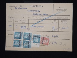 DANEMARK - Timbre Surchargé " Postf Aerge " Sur Document En 1962 - - à Voir - Lot P8043 - Lettres & Documents
