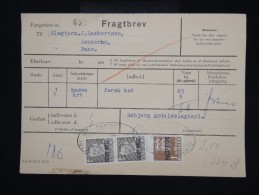 DANEMARK - Timbre Surchargé " Postf Aerge " Sur Document En 1962 - - à Voir - Lot P8044 - Lettres & Documents