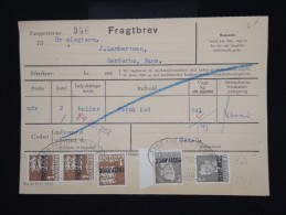 DANEMARK - Timbres Surchargés  " Postf Aerge " Sur Document En 1962 - - à Voir - Lot P8046 - Brieven En Documenten