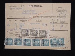 DANEMARK - Timbres Surchargés  " Postf Aerge " Sur Document En 1962 - - à Voir - Lot P8049 - Lettres & Documents