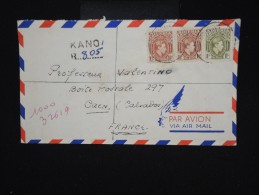 GRANDE - BRETAGNE - NIGERIA - Enveloppe En Recommandée De Kano Pour La France En 1952 - Affr. Plaisant - Lot P8058 - Nigeria (...-1960)