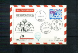Jugoslawien / Yugoslavia / Yougoslavie 1989 Hot Air Balloons Championship - Balloon Postcard - Covers & Documents