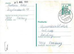 Germany (BRD) 1979 Postkarte (o)  Mi.P126  (Sinzheim-Freiburg 5.8.81) - Postkaarten - Gebruikt