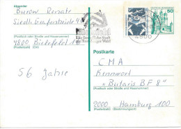 Germany (BRD) 1979 Postkarte (o)  Mi.P126  (Bielefeld-Hamburg 26.2.90) - Postkaarten - Gebruikt